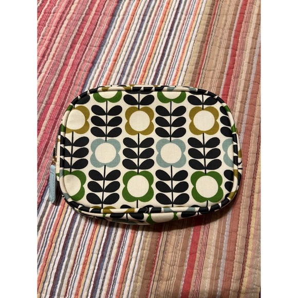Orla Kiely Etc Cosmetic Bag Travel Makeup Pouch Floral Design Cute - Picture 1 of 5